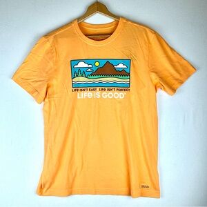 Life is Good Crusher Tee Life Isn't Easy  Life Isn't Perfect Scenic Graphic Tee